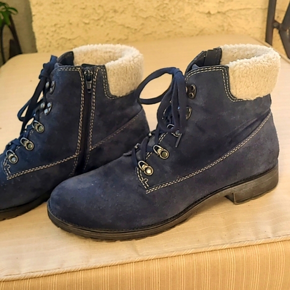 NATULIZER ANKLE BLUE SUEDE BOOTS - Picture 5 of 7